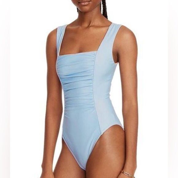 J. Crew Ruched Square neck Swimsuit - Picture 2 of 8